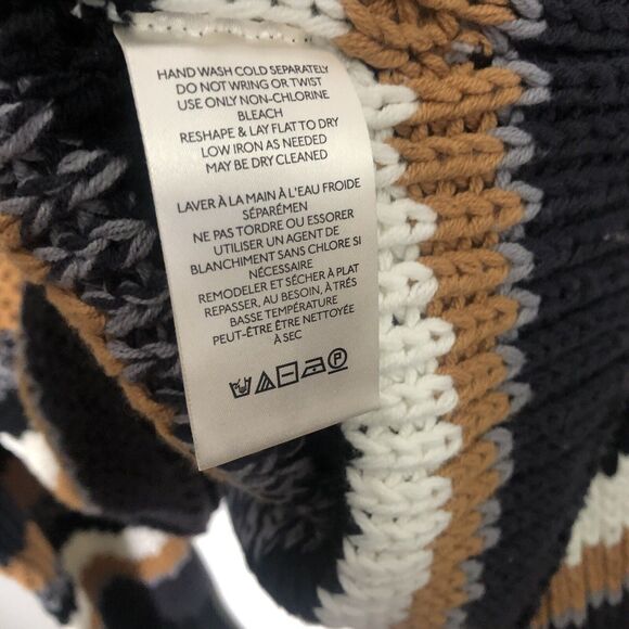 Free People Devon Stripe Crop Sweater Multicolor Medium OB1568915 Open Knit - Picture 11 of 12